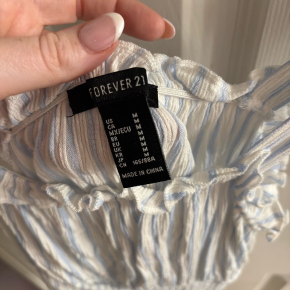 Striped Blue and White Tank - Picture 2 of 3